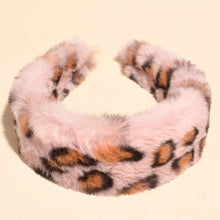 Load image into Gallery viewer, TwinkLei Winter Leopard Rabbit Faux Fur Hairbands Women Plush Soft Headwarp Girls Hair Hoop Hair Accessories Headband