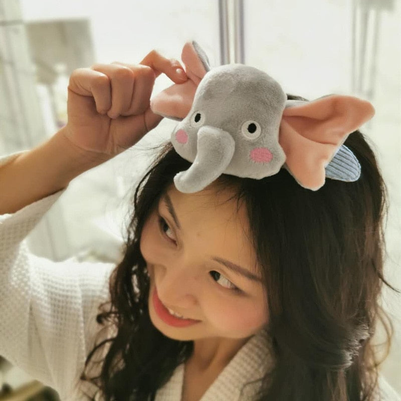 AWAYTR Korea 1Pc Plush Fruit Animal Hairpins Cute Large Size Hair Clip Barrettes for Girls Fashion Hair Accessories Headwear