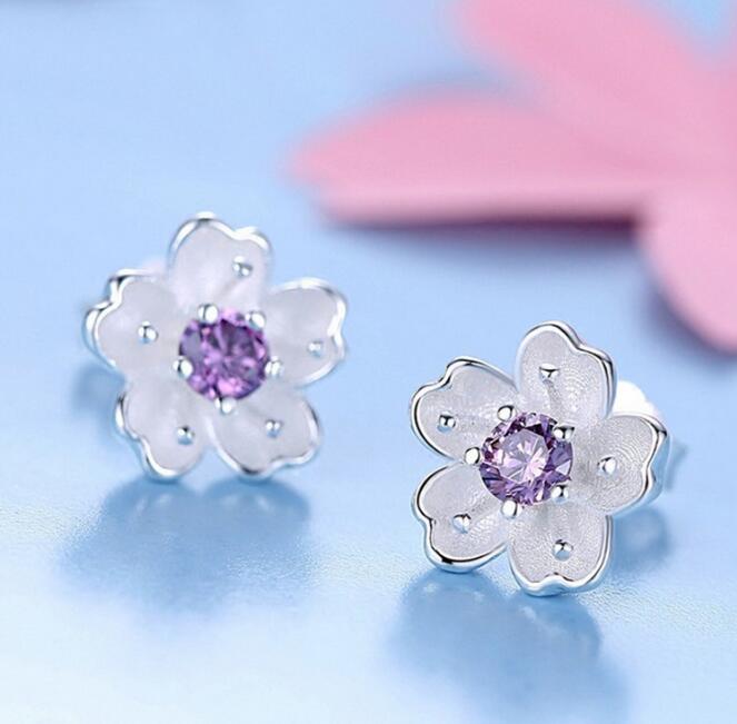 Fashion Earings Jewelry Silver Color Small Pearl Cat Stud Earrings for Women Girls Summer Daisy Flower Earring pendientes mujer