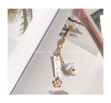 Load image into Gallery viewer, Tradition Rabbit Bunny Pig Cat Bell Sakura Omamori Phone Accessory Bag Pendant Good Luck Fortune Wealth Charm Couple Gift