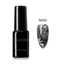 Load image into Gallery viewer, NICOLE DIARY Stamping Nail Polish Black White Gold Silver Nail Art Printing Varnish DIY Design for Stamping Plate Nails Lacquers
