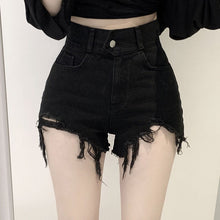 Load image into Gallery viewer, Graduation Gifts Vintage Ripped Jeans Shorts Women Plus Size High Waist Denim Shorts Female Summer Chic Streetwear Stylish Sexy Hot Shorts Girls
