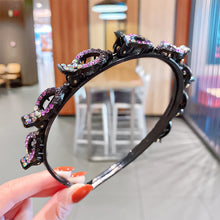 Load image into Gallery viewer, Ruoshui Woman Non-Slip Hairband With Clips Double Band Headband Hairstyle Bezel Hair Hoop Hair Accessories Headwear
