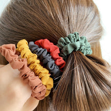 Load image into Gallery viewer, 6pcs 5pcs Ins Hot Scrunchies Hair Ring Tie Rope Satin Candy Color Ponytail Holders Hairbands Korean Lady Grils Hair Accessories