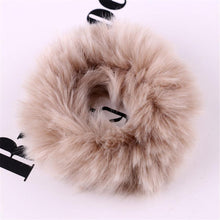 Load image into Gallery viewer, 2022 Winter Fur Scrunchies Furry Elastic Hair bands For Women Girls ponytail Holders Rope soft Plush Hair Ties Hair Accessories