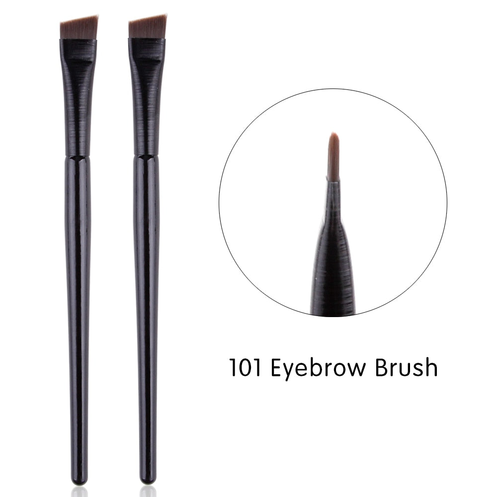 2Pcs Eyebrow Eyeliner Brush Brow Contour Brush A101 A102 Professional Small Angled Eyebrow Brush Hair Cosmetics Eye Makeup Tools