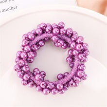 Load image into Gallery viewer, 6 Colors Woman Elegant Pearl Hair Ties Beads Girls Scrunchies Rubber Bands Ponytail Holders Hair Accessories Elastic Hair Band