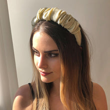 Load image into Gallery viewer, Bronzing Padded Hair Hoop New Bright Glitter Scrunchy Headband for Women Girls Volume Wave Fold Hairband  Wide Hair Accessories