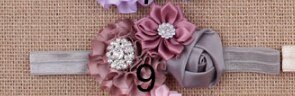 Nishine Fashion Rose Flower Headband with Rhinestone Button Kids&#39; Hair Accessories Handmade Children Headwear Girls Gift