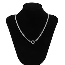Load image into Gallery viewer, IngeSight.Z Simple Minimalist Copper Flat Snake Chain Choker Necklace Punk V-Shaped Short Collar Clavicle Necklace Women Jewelry
