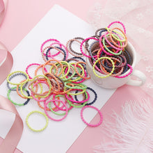 Load image into Gallery viewer, 50pcs Girls Solid Color Big Rubber Band Ponytail Holder Gum Headwear Elastic Hair Bands Korean Girl Hair Accessories Ornaments