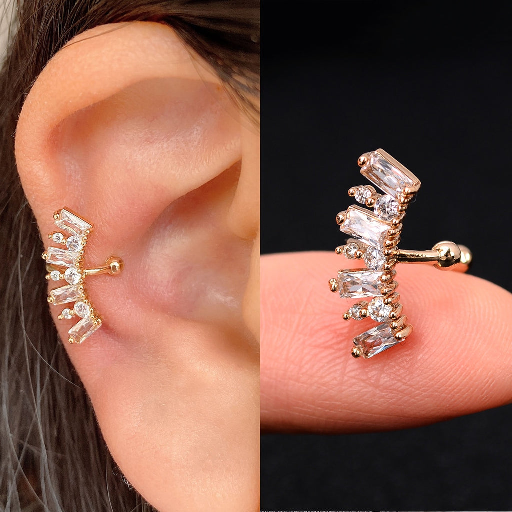 1Pc Helix Cartilage Conch Fake Without Piercing Cuff Earring Earcuff Wrap Rock Earring Cuff No Piercing Women Clip Adjustable
