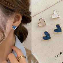 Load image into Gallery viewer, Pink Love Earrings No Hole Ear Clips Blue Heart Clip Earring Without Piercing Minimalist Earrings Jewelry CE1194