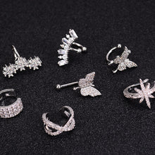 Load image into Gallery viewer, 1Pcs Cute Butterfly Earcuff Clip On Cuff Earrings Girls Women Fake Piercing Cartilage Earrings Ear Clips Ring Without Hole New