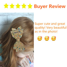 Load image into Gallery viewer, 1 Set Cute Mini Sequin Girls Hair Bow Clip Shiny Women Glitter Hairpins Gift For Party Barrette Head Wear Kids Hair Accessories