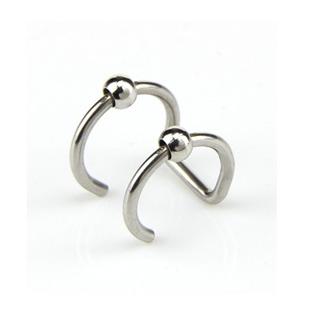 1pc Fashion stainless steel Punk Rock Ear Clip Cuff Wrap Earrings No piercing-Clip On Cartilage Wrap fake Earring