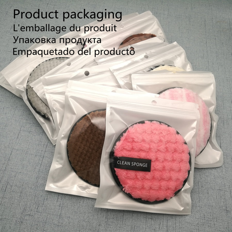 Reusable Makeup Remover Pads Cotton Wipes Microfiber Make Up Removal Sponge Cotton Cleaning Pads Tool