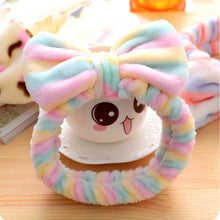 Load image into Gallery viewer, Coral Fleece Elastic Hair Bands Cute Makeup Wash Face Headband Warm Soft Plush Rabbit Ears Hairband Women Girls Hair Accessories