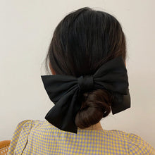 Load image into Gallery viewer, Korean Fashion Hair Bow For Women Black Ribbon Bow tie Hairpin Elegant Ladies Hairgrips Headwear Hair Accessories Hair Clips