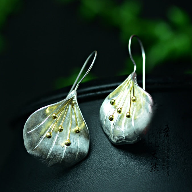 925 sterling silver Long Flower Earrings For Women Elegant Lady Prevent Allergy New Design Fashion Jewelry