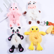 Load image into Gallery viewer, Plush Hair Band Elastic Accessories New Woman Girl Kids Cute Teddy Bear Frog Cat Rabbit Toy Rope Rubber Ties Animal Scrunchies