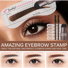 Load image into Gallery viewer, 2022 Eyebrow Shaping Kit Stamp Eyebrow Pencil and 5 Pairs Brow Stencils Kit Pen Cosmetics Waterproof Natural Color Eye Makeup