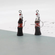 Load image into Gallery viewer, Fashion Creative Simulation Coke Beverage Bottle Mineral Water Bottle Earring Lady Simple Wine Bottle Earring Gift Jewelry Whole