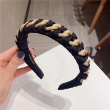 Load image into Gallery viewer, Europe Metal Chain Headbands for Women Bezel Black Hairband Female Hair Hoop Fashion Headwear Girls Hair Bands Hair Accessories