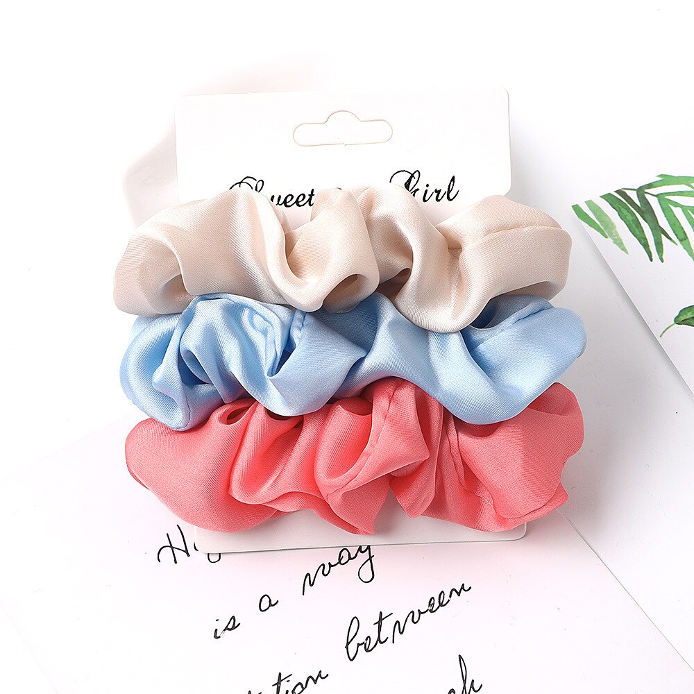 1 Set Scrunchies Hair Ring Candy Color Hair Ties Rope Autumn Winter Women Ponytail Hair Accessories 4-6Pcs Girls Hairbands Gifts