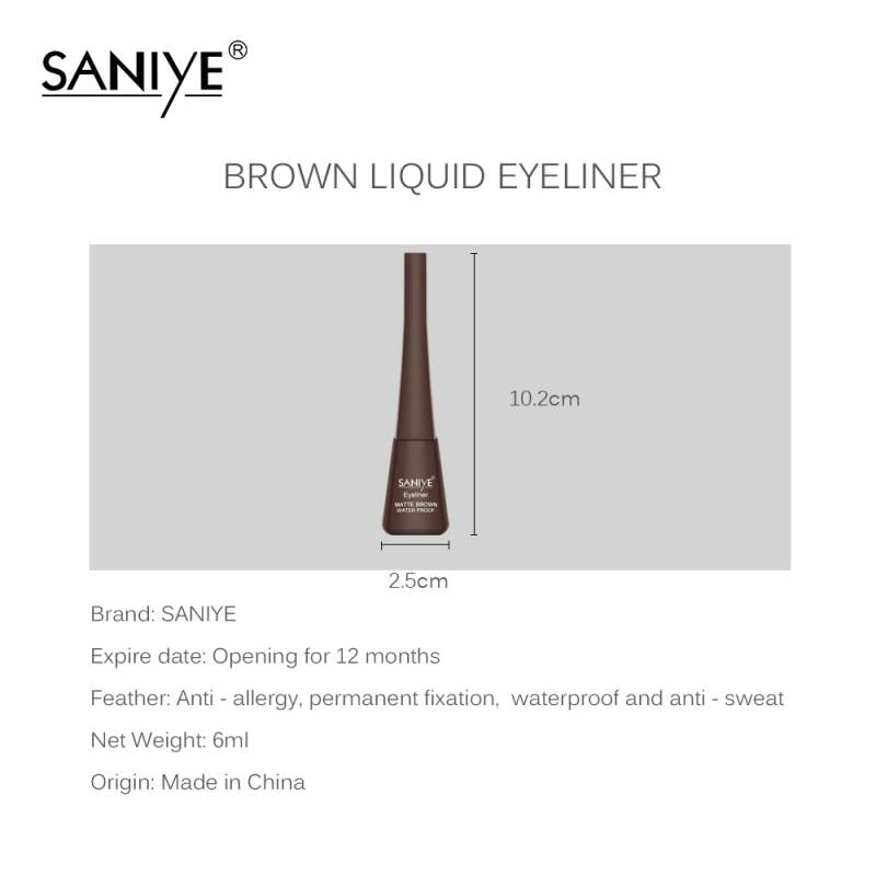 6 ML Matte Liquid Eyeliner Pencil Slender Black Brown Eye Liner Pencil Long Lasting Waterproof Women Makeup Cosmetics TSLM1