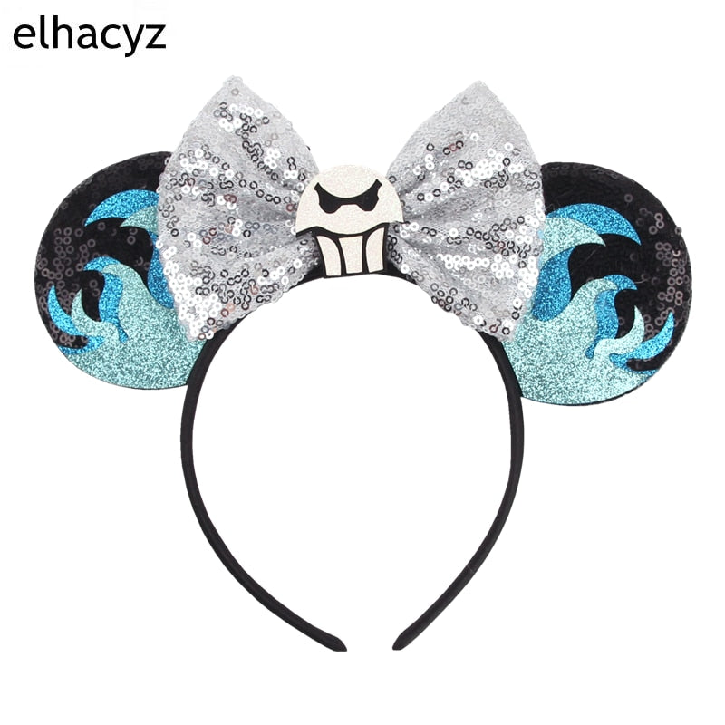2022 Fashion Women Festival Hairband Mouse Ears Headband Sequins Hair Bows Character For Girls Hair Accessories Party Headwear
