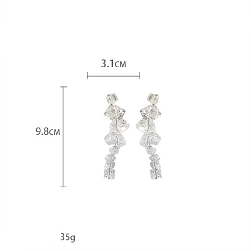 Fashion Long Tassels Irregular Acrylic Earring Europe United States To Restore Ancient Ways Exaggerated Earrings Ms Jewelry