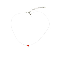 Load image into Gallery viewer, New Design Drop Oil Heart Charms Invisible Fish Line Crystal Choker Necklace For Women Collar Jewelry Gift