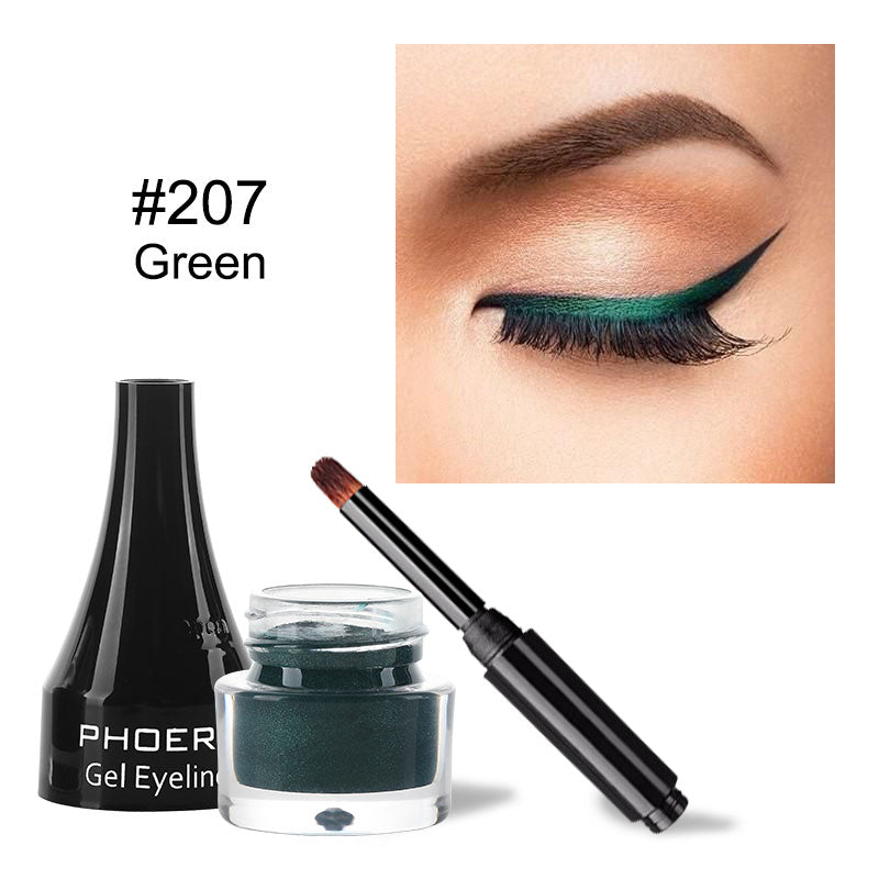 10 Colors Eyeliner Gel Quick Dry Long Lasting Eyes Makeup Waterproof Anti-sweat Eye Liner Cream With Brush Cosmetics Maquiagem