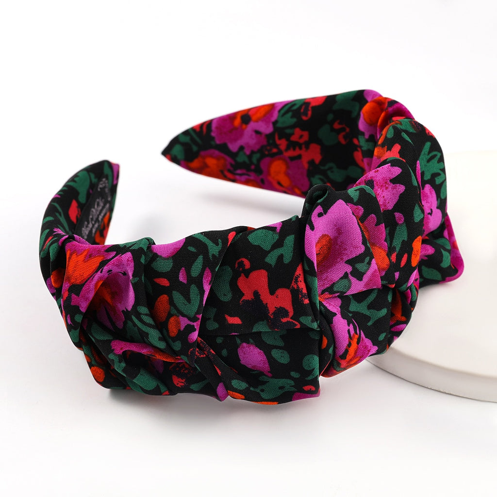 Women Girls Flower Scrunchies Hairband Headband Adult Hair Accessories