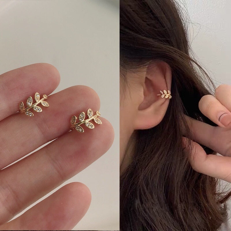 1Pcs Cute Butterfly Earcuff Clip On Cuff Earrings Girls Women Fake Piercing Cartilage Earrings Ear Clips Ring Without Hole New