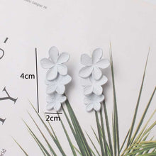 Load image into Gallery viewer, White Color Hanging Earrings for Women Korean Fashion Long Dangle Earrings Crystal Tassel Earrings Birthday Gift pendientes