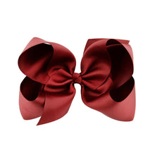 Load image into Gallery viewer, 6 Inch Big Grosgrain Ribbon Solid Hair Bows With Clips Girls Kids Hair Clips Headwear Boutique Hair Accessories
