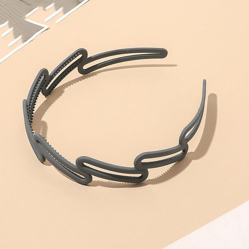 Hot 1PC Plastic Fashion Frosted Wide Headband Hair Band Headwear Bezel Hair Accessories For Woman Satin Covered Resin Hairbands