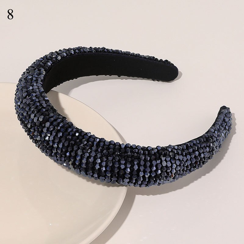 Luxury New Bejeweled Padded Headbands Fashion Luxurious Rhinestones Sponge Hairbands for Women Sparkly Novelty Headbands