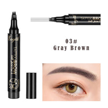 Load image into Gallery viewer, VISIBLE  4 Points Eyebrow Pencil Waterproof Tattoo Pen Cosmetics Long-Lasting Natural Dark Brown Liquid Eye Brow Pen