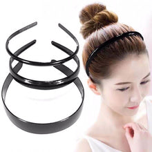 Load image into Gallery viewer, Women Hair Hoop Headband with Tooth Hair Comb Glossy Black Head Band Hair Band Scrunchie Headwear Hoops Hair Accessories