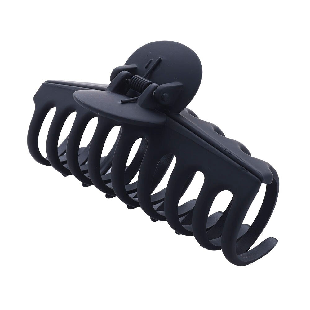 Women Girls Geometric Hair Claw Clamps Metal Hair Crab Moon Shape Hair Claw Clip Solid Color Hairpin Large Size Hair Accessories