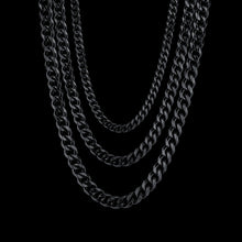 Load image into Gallery viewer, Uzone Basic Punk Stainless Steel 3,5,7mm Curb Cuban Necklaces For Men Women Black Gold Link Chain Chokers Solid Metal Jewelry