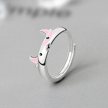 Load image into Gallery viewer, Silver Color Cat Ear Finger Ring Open Design Cute Fashion Jewelry Ring For Women Young Girl Child Gift Adjustable Ring wholesale