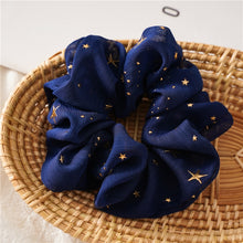 Load image into Gallery viewer, Shiny Star Chiffon Hair Scrunchies Women elastic rubber hair bands Girl Ponytail Holder Hair Ties Ropes hair accessories New