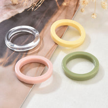 Load image into Gallery viewer, Acrylic Ring 2022 New Colorful Transparent Acrylic Irregular Marble Pattern Ring Resin Tortoise Rings for Women Girls Jewelry