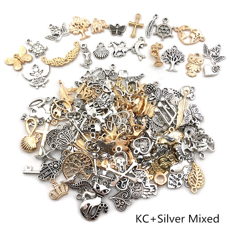30Pcs Mixed Vintage Metal Animal Birds Charms Beads DIY Bracelet Pendant Neacklace Accessories For Jewelry Making Findings