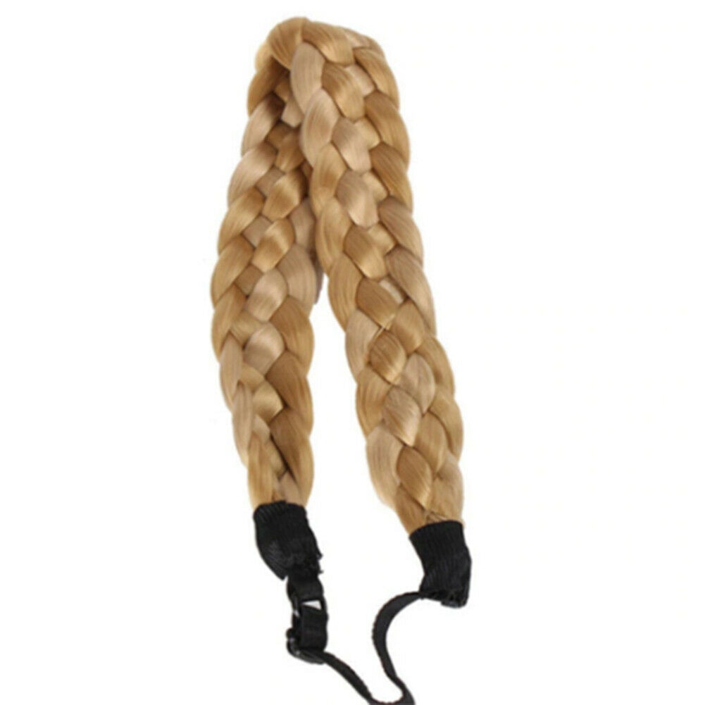 Women Girls Synthetic Wig Braided Hair Bands Elastic Hairbands Twist Headband Scrunchie Princess Headwear Girls Hair Accessories