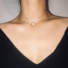 Load image into Gallery viewer, SUMENG New Arrival 2022 Fashion Modern Choker Necklace Two Layers Round Necklaces Gold Color Necklace Choker Jewelry For Women